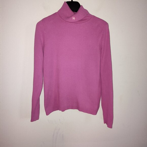 Ladies SZ XS Lauren Ralph Lauren Pink Rib-Knit Turtleneck - Picture 1 of 3